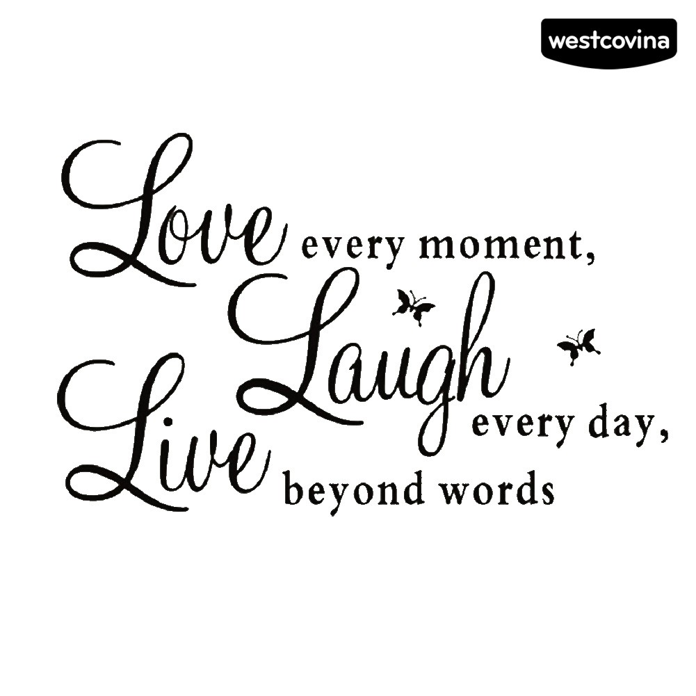 Miếng dán tường họa tiết chữ Love và bướm truyền cảm hứng trang trí cho nhà