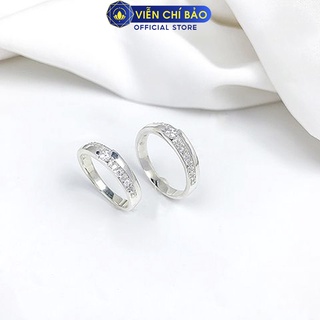 Nhẫn bạc đôi unisex symmetry chất liệu bạc s925 - viễn chí bảo n700425 + n700422