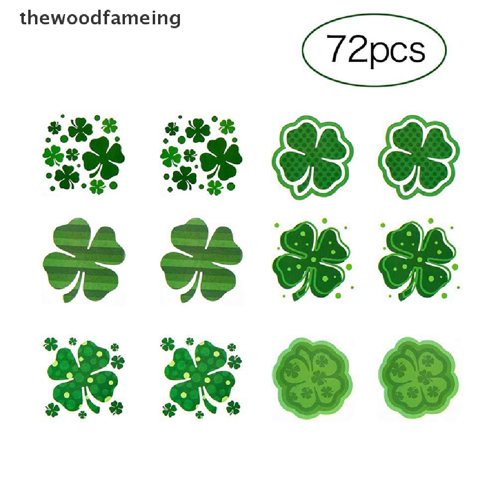 Hình Xăm Dán Tạm Thời Họa Tiết Cỏ Bốn Lá Saint Patrick