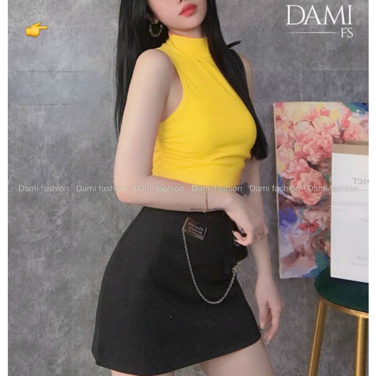 Áo ba lỗ ngược croptop hình thật TV0112