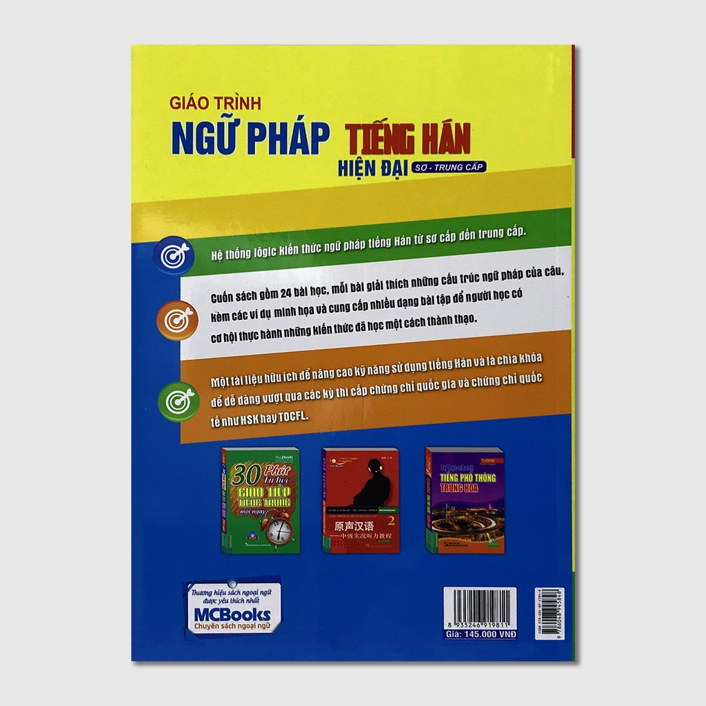 Sách - Giáo trình ngữ pháp Tiếng Hán hiện đại Sơ - Trung cấp