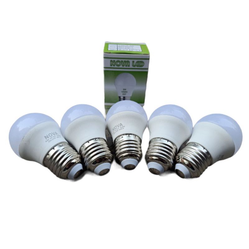 Bóng Đèn Led Búp Tròn Led Bulb Đui E27 G45 5W Nova Led Đủ Công Suất