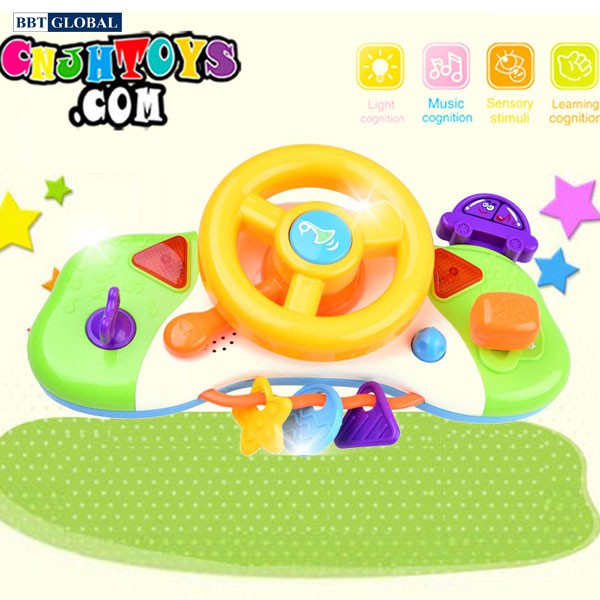 Đồ chơi vô lăng có đèn và nhạc cho bé BBT Global 999-120B