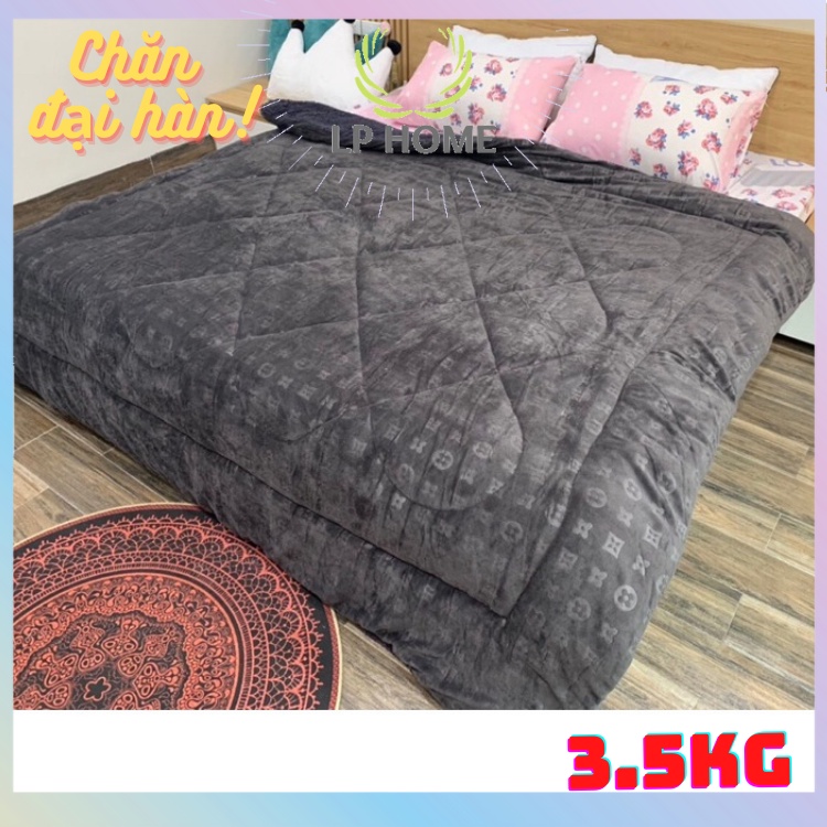 [MÃ GIẢM 10% đơn từ 50K] [3.5KG] Chăn lông cừu thương hiệu siêu dày siêu ấm - Chăn đại hàn