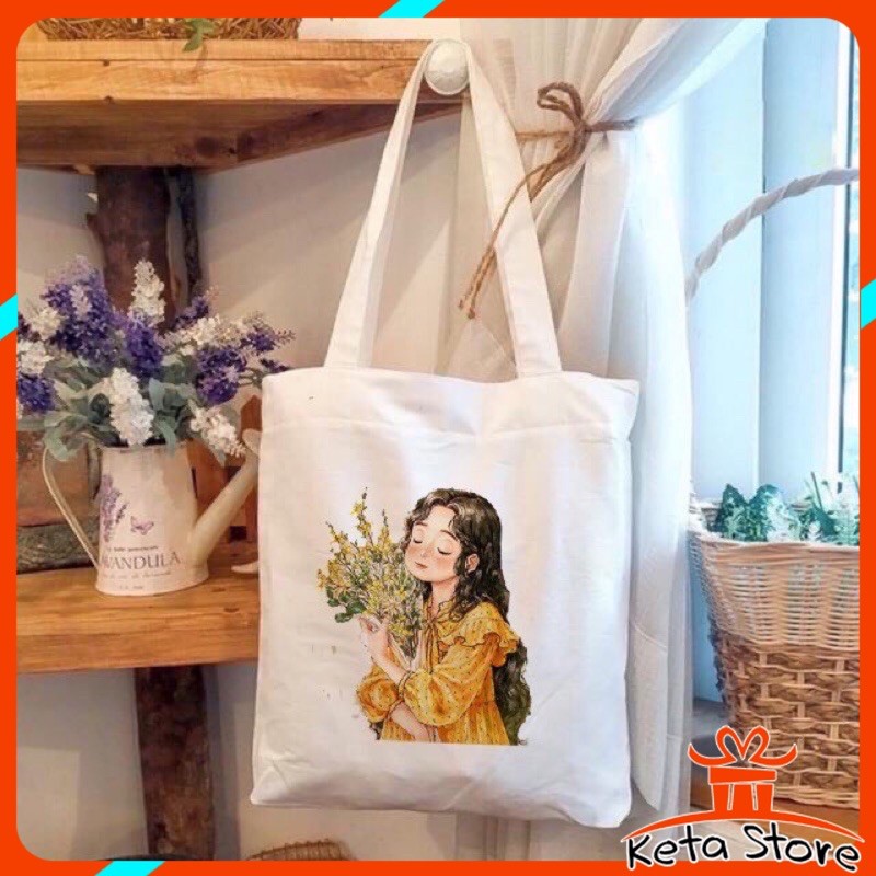 Túi tote vải canvas cô gái mộng mơ