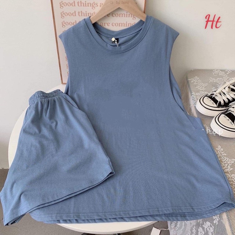 Bộ tanktop trơn 6 màu kèm bra H2