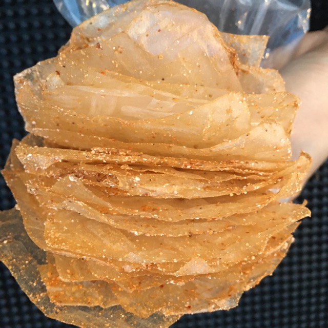 Bánh tráng muối tỏi cay