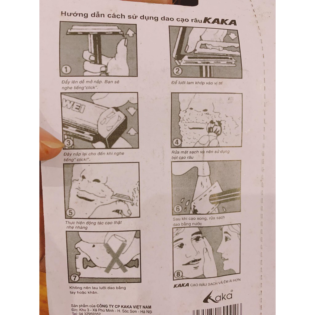 Dao Cạo Râu Kèm Lưỡi Lam