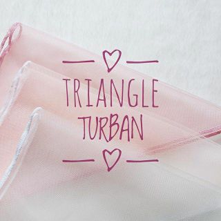 Cột tóc Triangle Turban voan rũ/ Bandana