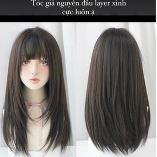 Tóc giả nguyên đầu cúp layer