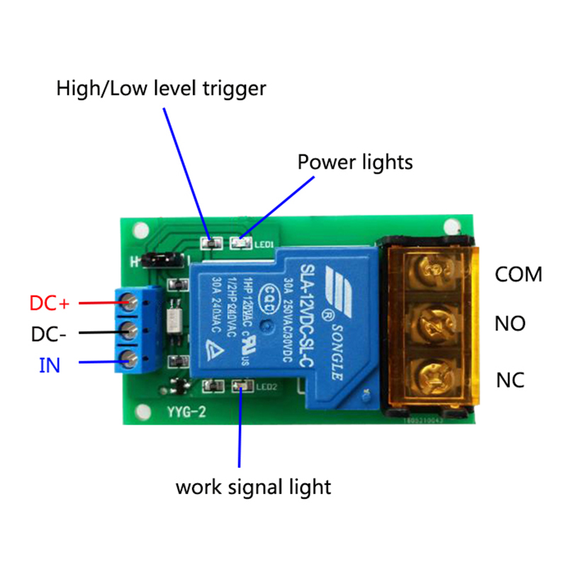 1 Mô Đun Rơ Le Công Suất Cao / Cách Ly Quang / Kích Hoạt Mức Cao / Thấp / 5V / 12V / 24V