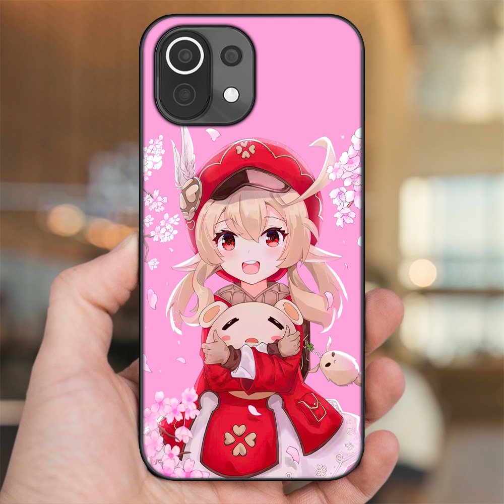 Ốp lưng Xiaomi Mi 11 Lite viền đen in hình Klee Genshin Impact
