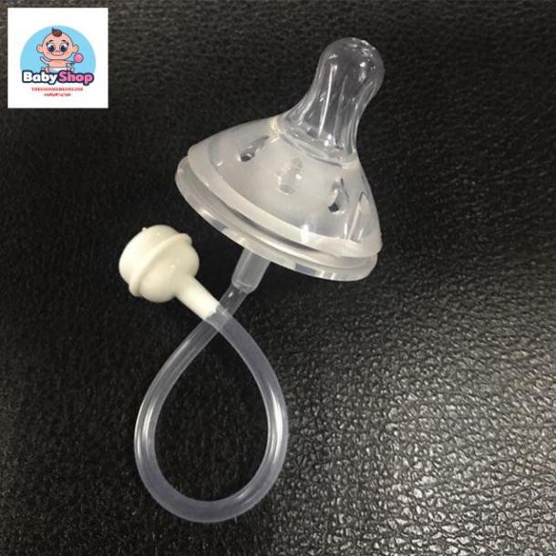 [SIÊU RẺ] [Núm CHU] Núm ti cổ rộng kèm ống hút (nằm ngồi đều bú được)