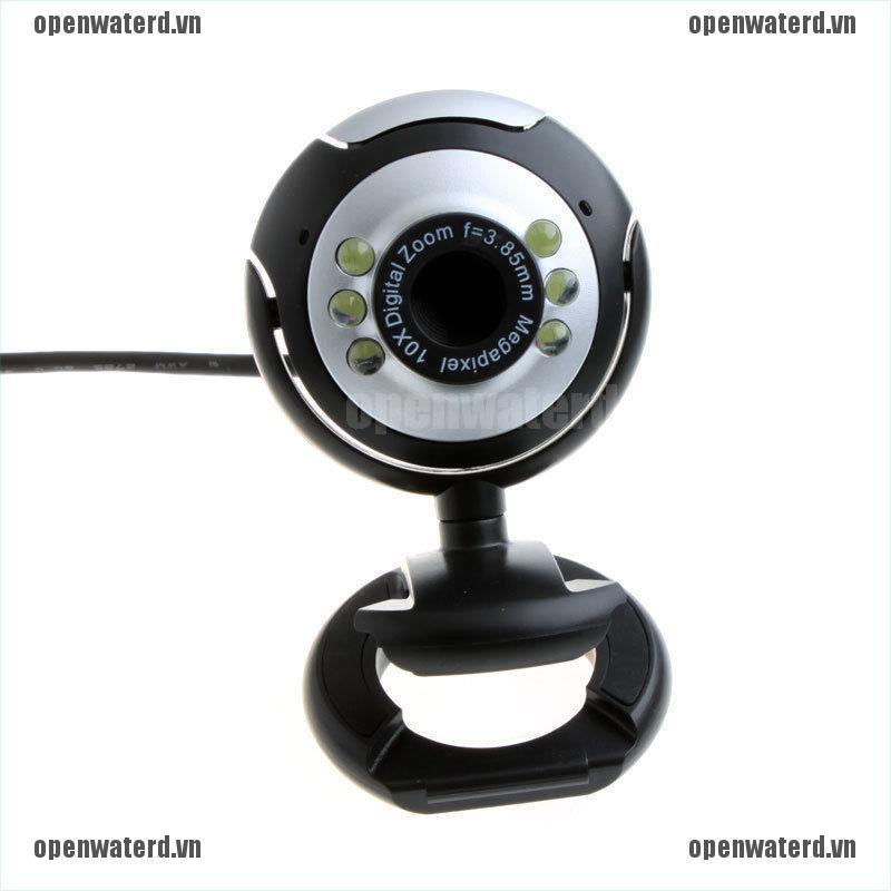 OPD 6 LED HD Webcam USB 2.0 50.0M PC Camera Web Cam with MIC for Computer PC Round
