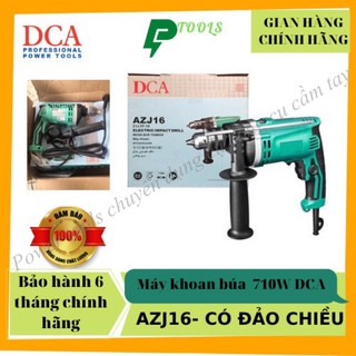 Máy khoan  búa công suất 710W DCA  AZJ16 , máy khoan cầm tay khả năng khoan sắt 13mm/bê tông 16mm/gỗ 30mm , điện áp 220V