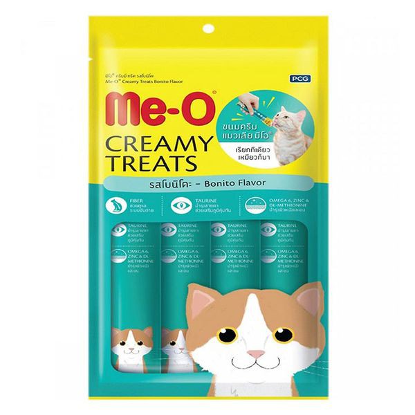 kem súp cho mèo Me-o Creamy Treats 60g cho mèo (gói 4 thanh) - Phụ kiện thú cưng Hà Nội