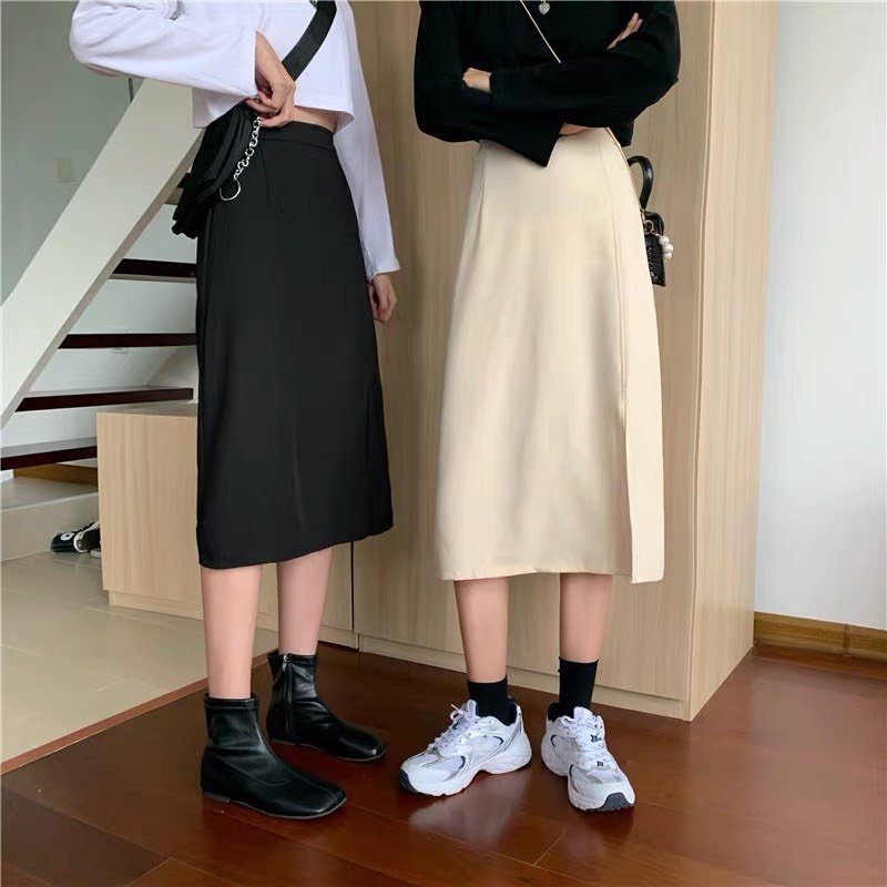 Chân Váy A Dài Xẻ Cạnh dáng hàn quốc M808 | BigBuy360 - bigbuy360.vn