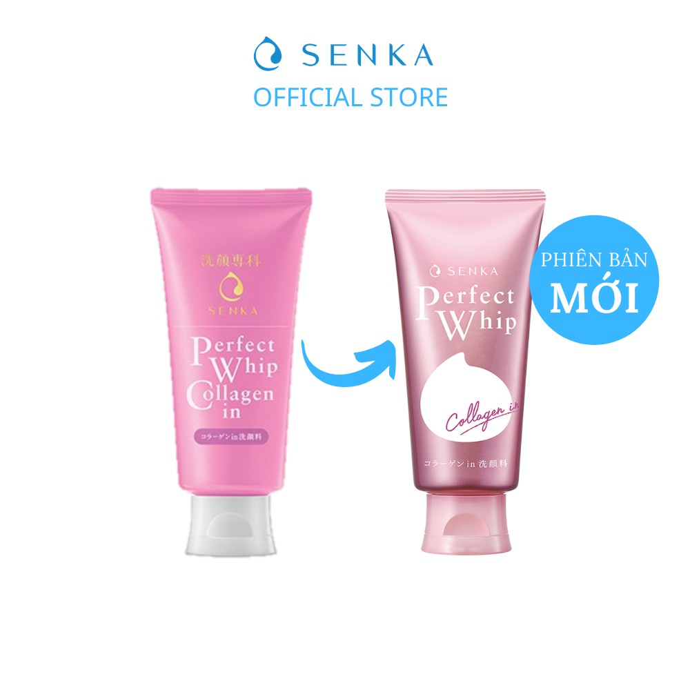 Bộ Dưỡng da trắng hồng-Ngăn lão hóa SENKA(PW Collagen+Lotion+ White Serum+Day Cream+Night Cream)