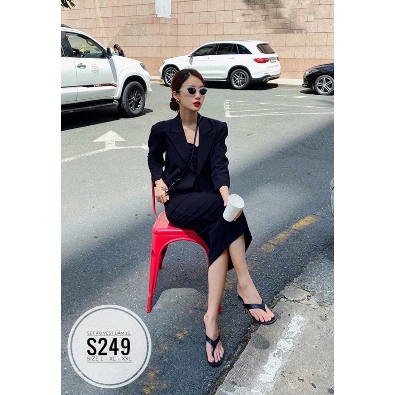Bigsize Set áo vest đầm 2S S249