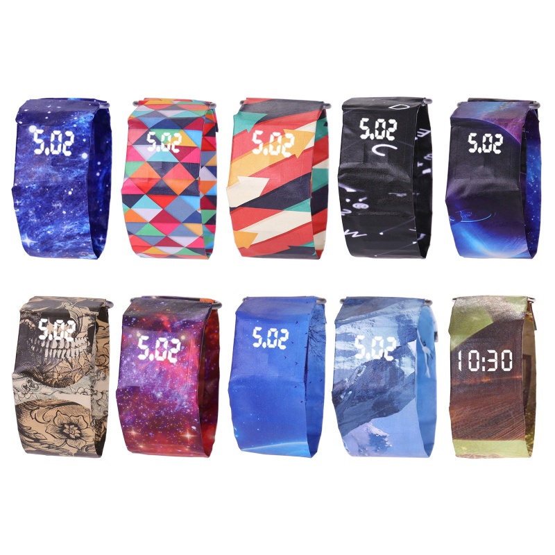 Alli Đồng Hồ Giấy Kỹ Thuật Số Chống Trầy Xước Bền Bỉ Chống Thấm Nước Thân Thiện Với Da Thoáng Khí Kỹ