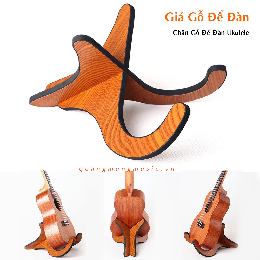 Kệ - Giá Để Đàn Guitar - Ukulele bằng gỗ gấp gọn - Chân Gỗ Kê Đàn Guitar