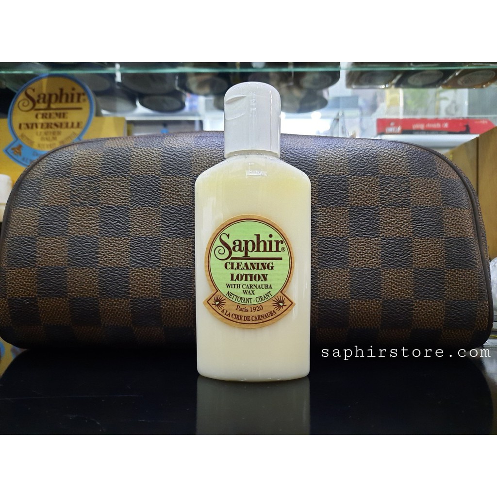 Saphir cleaning lotion sữa làm sạch và đánh bóng da trơn patina và da nubuck 500ml