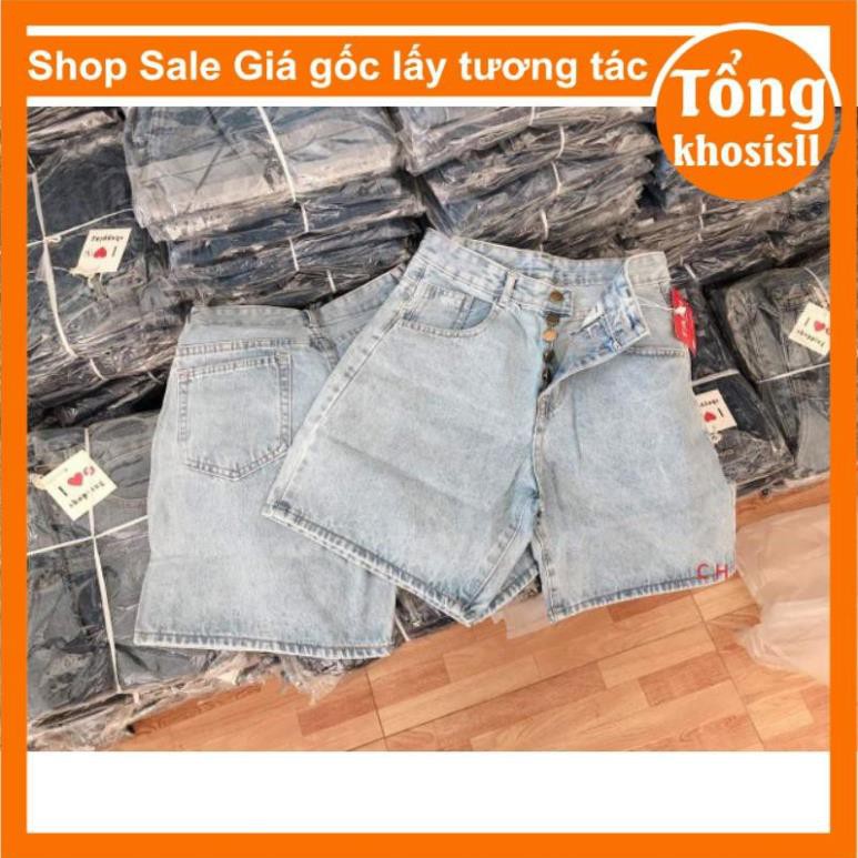 quần bò lửng ống rộng cạp cao hai kiểu, dáng rua ống và quần cúc kèm ảnh thật shop tự chụp  ༷