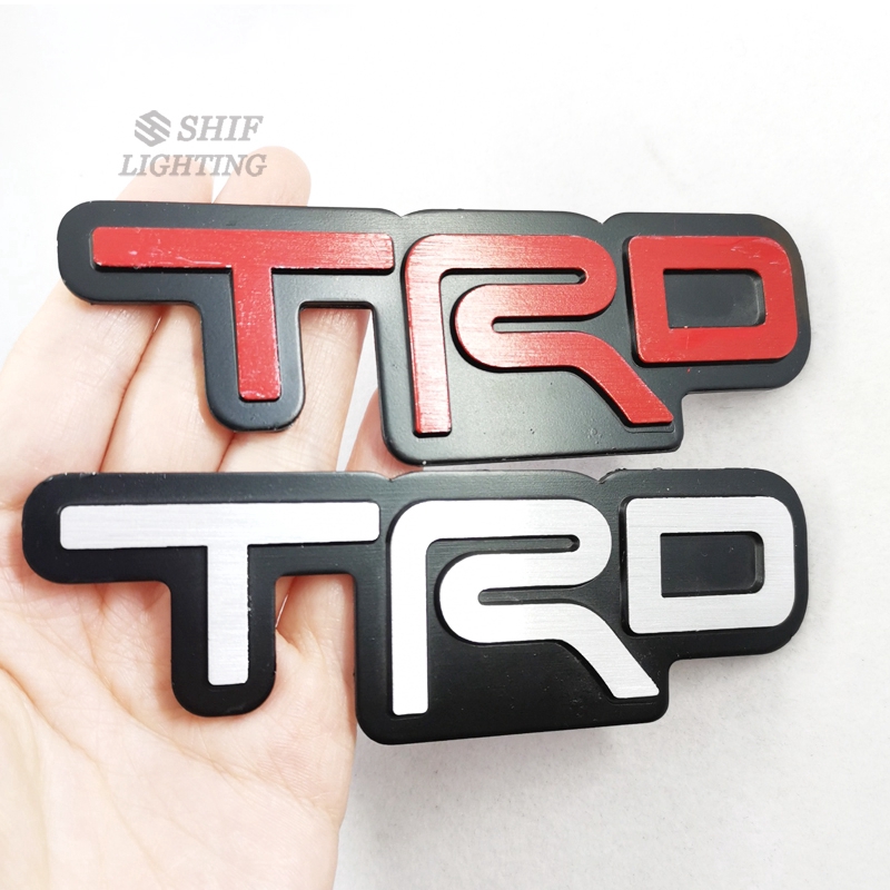 1 x Metal TRD Logo Car Auto Side Rear Trunk Decorative Emblem Badge Sticker Decal For Toyota TRD