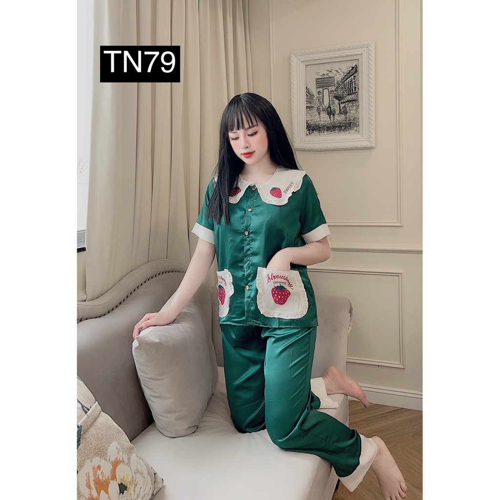 Set bộ ngủ Pizama mặc nhà- Bộ Pijama Nữ Lụa Cao Cấp TNQD Hàng Thiết Kế Độc Lạ Siêu Đẹp-Kèm Hình Thật