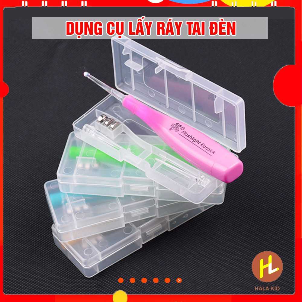 Dụng cụ LẤY RÁY TAI CÓ ĐÈN tiện lợi khi soi cho bé -QATE0130