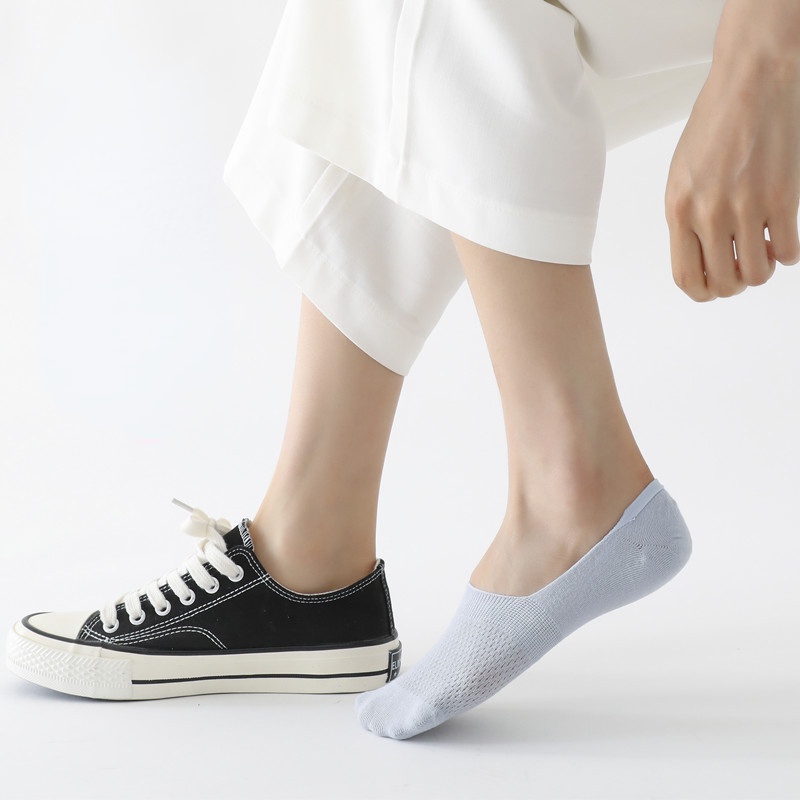 Tất silicone FHYL thiết kế vô hình thoáng khí chống trượt phong cách Hàn Quốc cho nữ