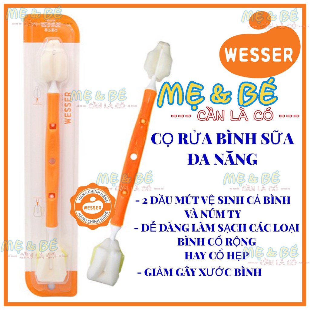 CÂY RỬA BÌNH SỮA VÀ NÚM TY ĐA NĂNG WESSER