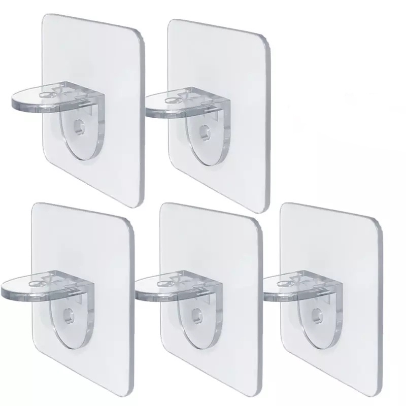 Móc Treo Đồ Dán Tường Không Đục Lỗ Trong Suốt Đa Năng