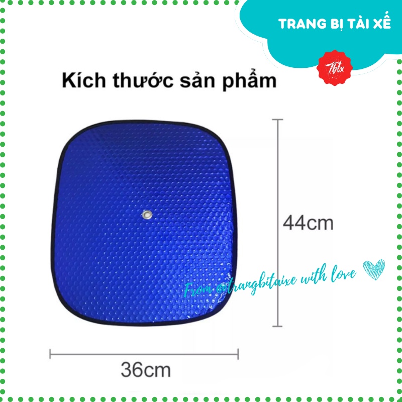 Tấm che nắng cửa kính ô tô dạng miếng chắn nắng kính lái kính sau xe hơi cao cấp giá rẻ phủ bạc hình tròn