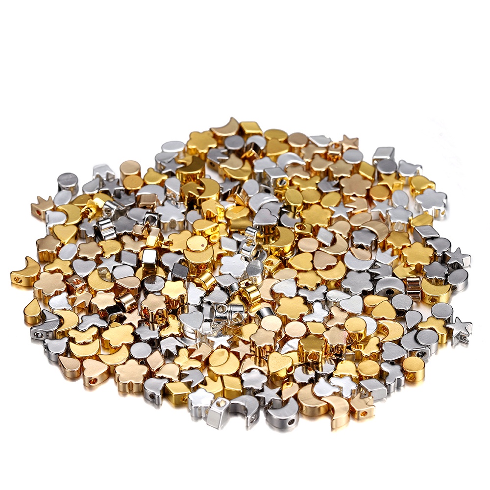 Set 10 Hạt Xâu Chuỗi Làm Vòng Tay / Dây Chuyền Hình Hoa / Bướm Xinh Xắn