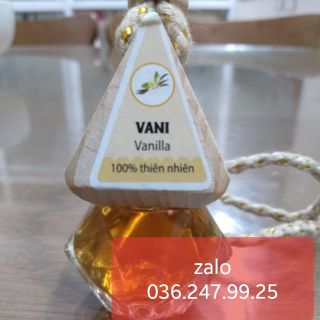 Tinh dầu vani treo xe ôtô khử mùi