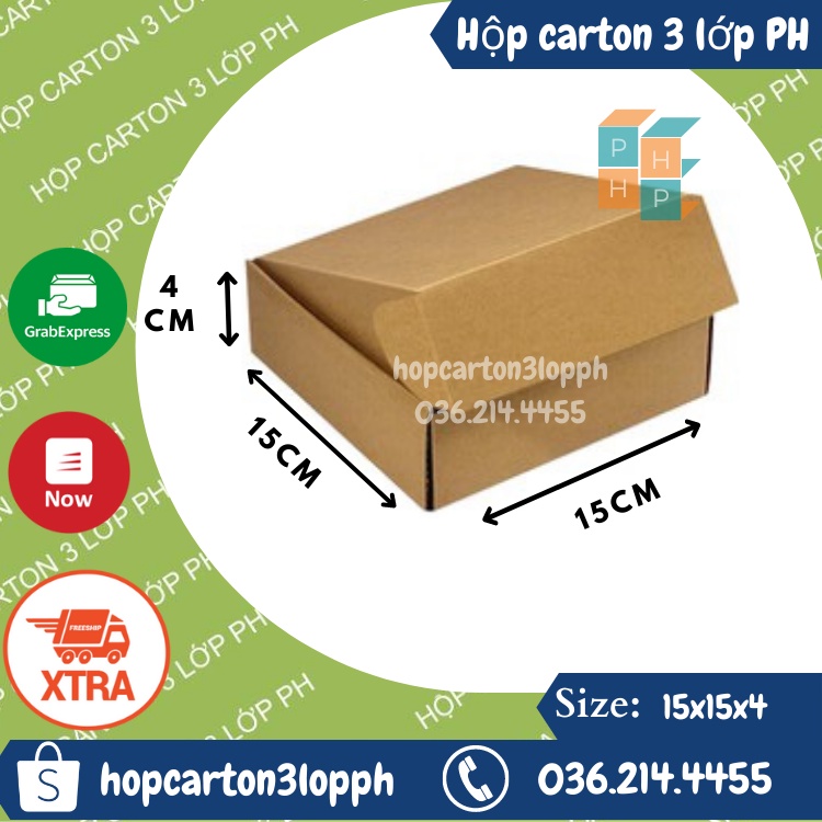 12x8x4cm, hộp đựng quà, hộp carton nắp gài đựng phụ kiện thời trang, hộp quà tặng hand made giá xưởng