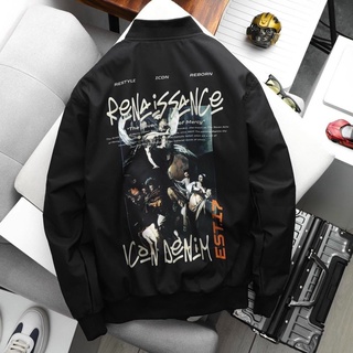 Áo khoác bomber hình in lụa 3d