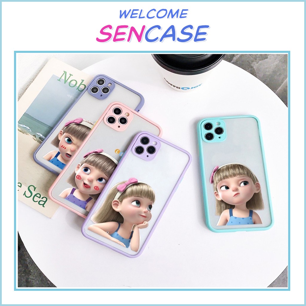 Ốp lưng iphone nhám in nổi hình Baby Girl 6/6s/7/8/6plus/6splus/7plus/8plus/x/xs/xsmax/11/11promax/12/12promax