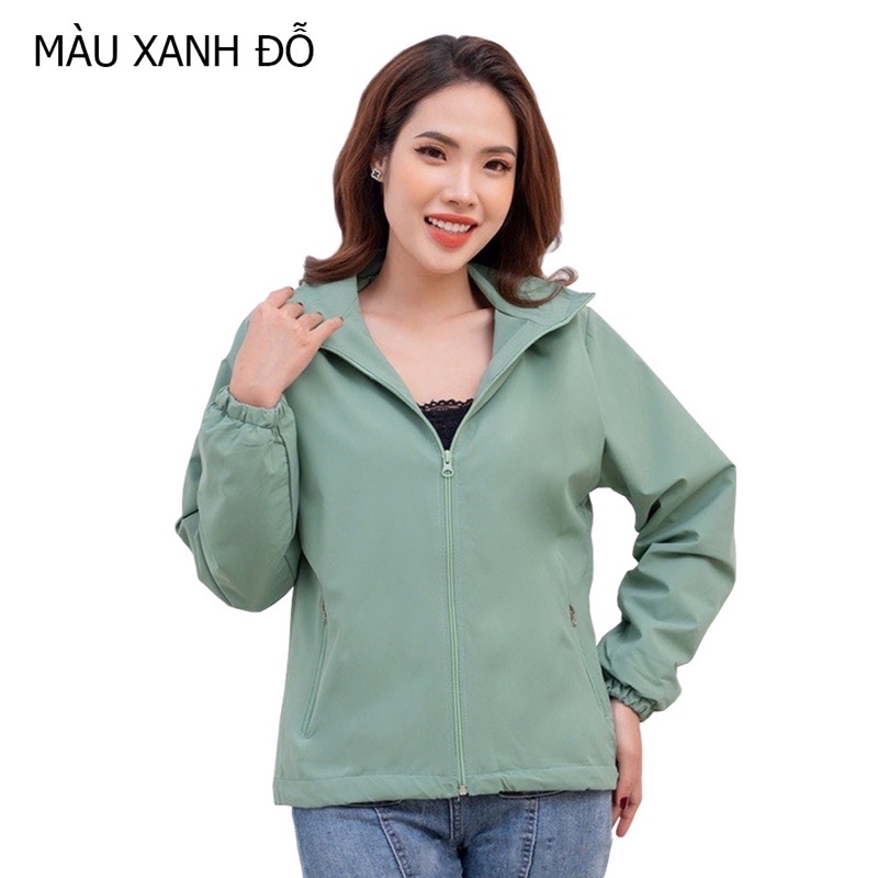 Áo khoác gió nữ, vải gió tráng bạc cao cấp chống nước cản gió.hàng đẹp loại 1