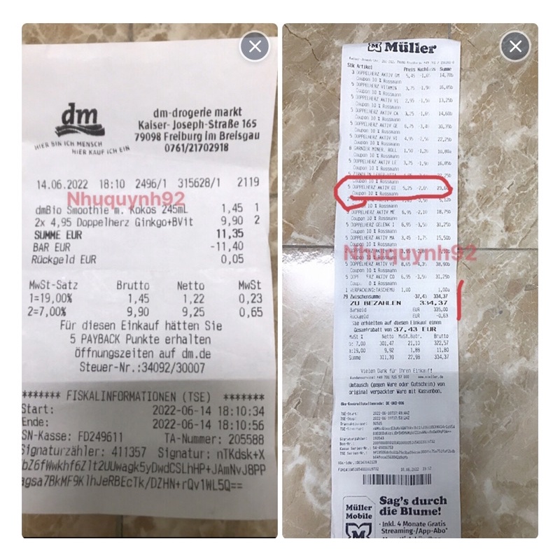 Viên uống Bổ não Ginkgo Doppel herz 40v Hàng Đức