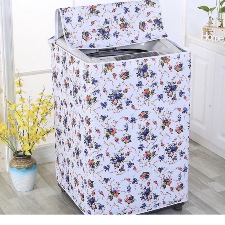 Áo trùm phủ máy giặt VẢI họa tiết CỰC DÀY,BỀN  từ 6-15kg