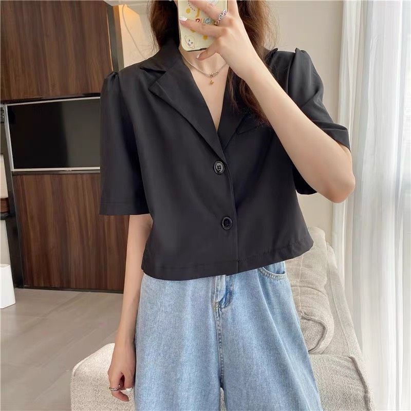 ÁO BLAZER MỎNG TAY LỬNG CROPTOP SIÊU XINH | BigBuy360 - bigbuy360.vn