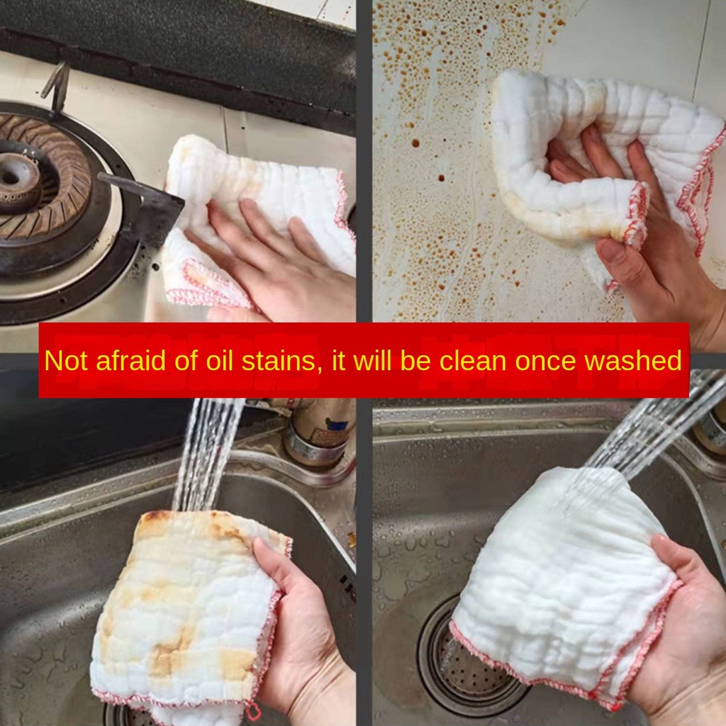 Khăn Cotton Dày Dặn Thấm Hút Nước Chống Dầu Tiện Dụng Cho Nhà Bếp