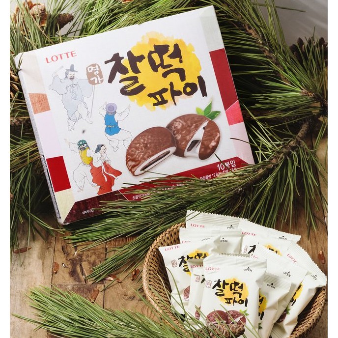 [LOTTE] BÁNH CHOCOPIE NHÂN NẾP DẺO 375 - [롯데] 명가 찰떡파이 375G