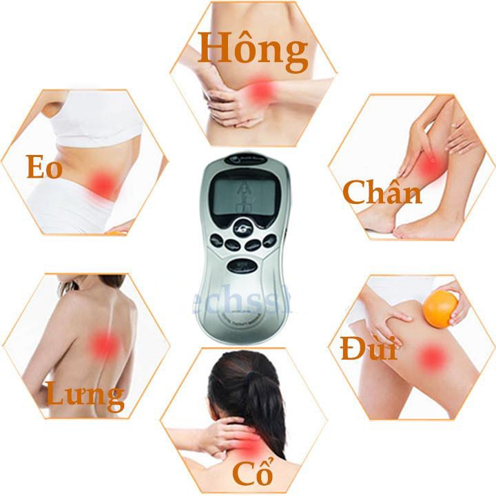 Máy massage xung điện 4 miếng massage bấm huyệt thư giãn