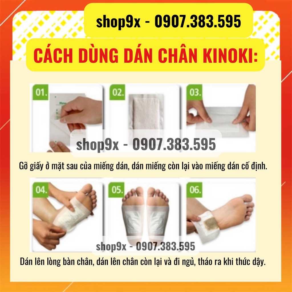 10 Miếng Dán Chân Thải Độc Nhật Bản Kinoki Detox Foot Patch