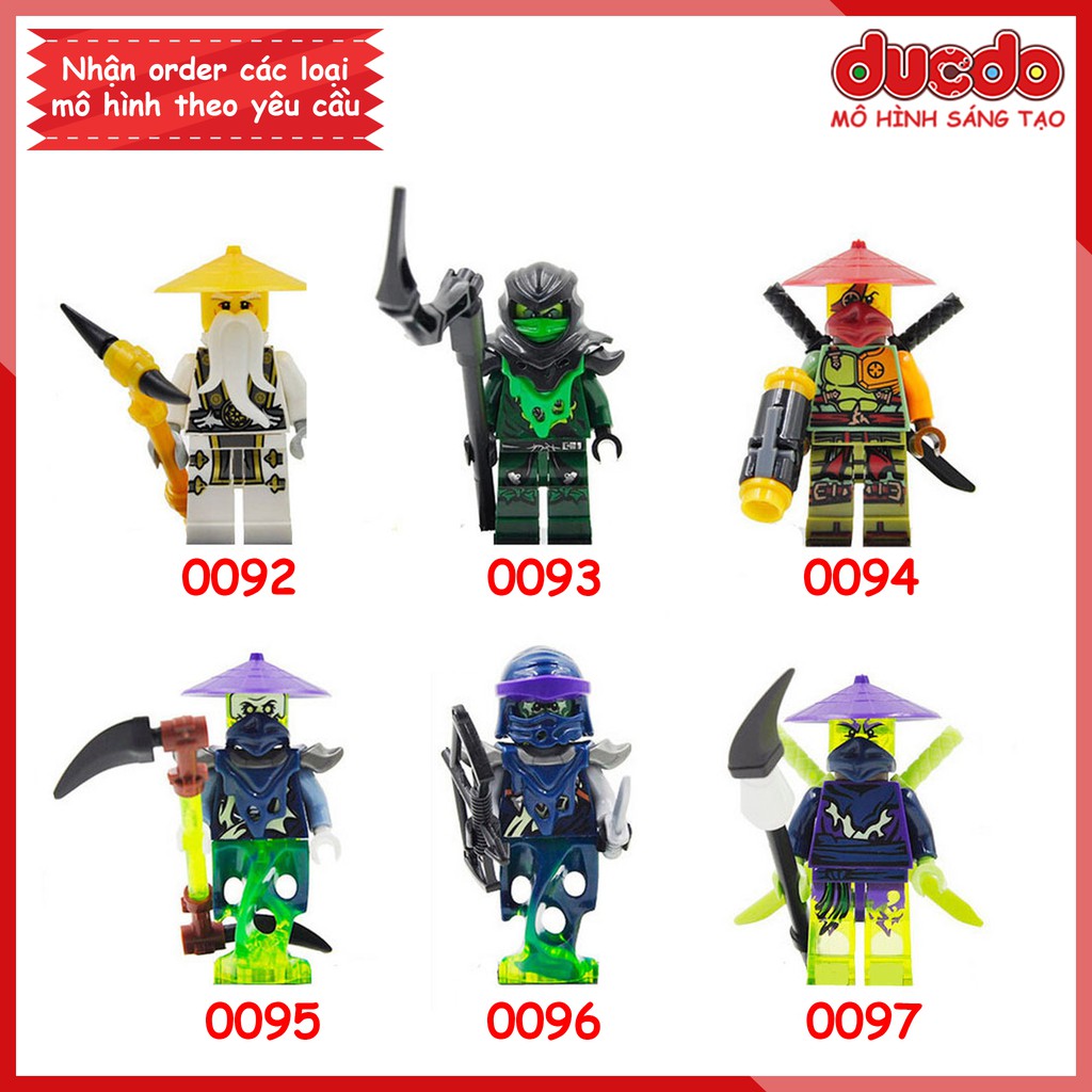 Minifigures các nhân vật Ninjago tuyệt đẹp - Đồ chơi Lắp ghép Xếp hình Mini Mô hình Ninja DECOOL 0092-0097