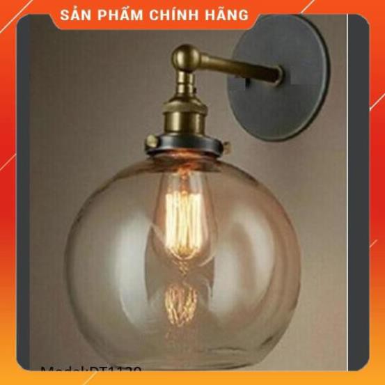 Đèn tường thủy tinh đui đồng D130
