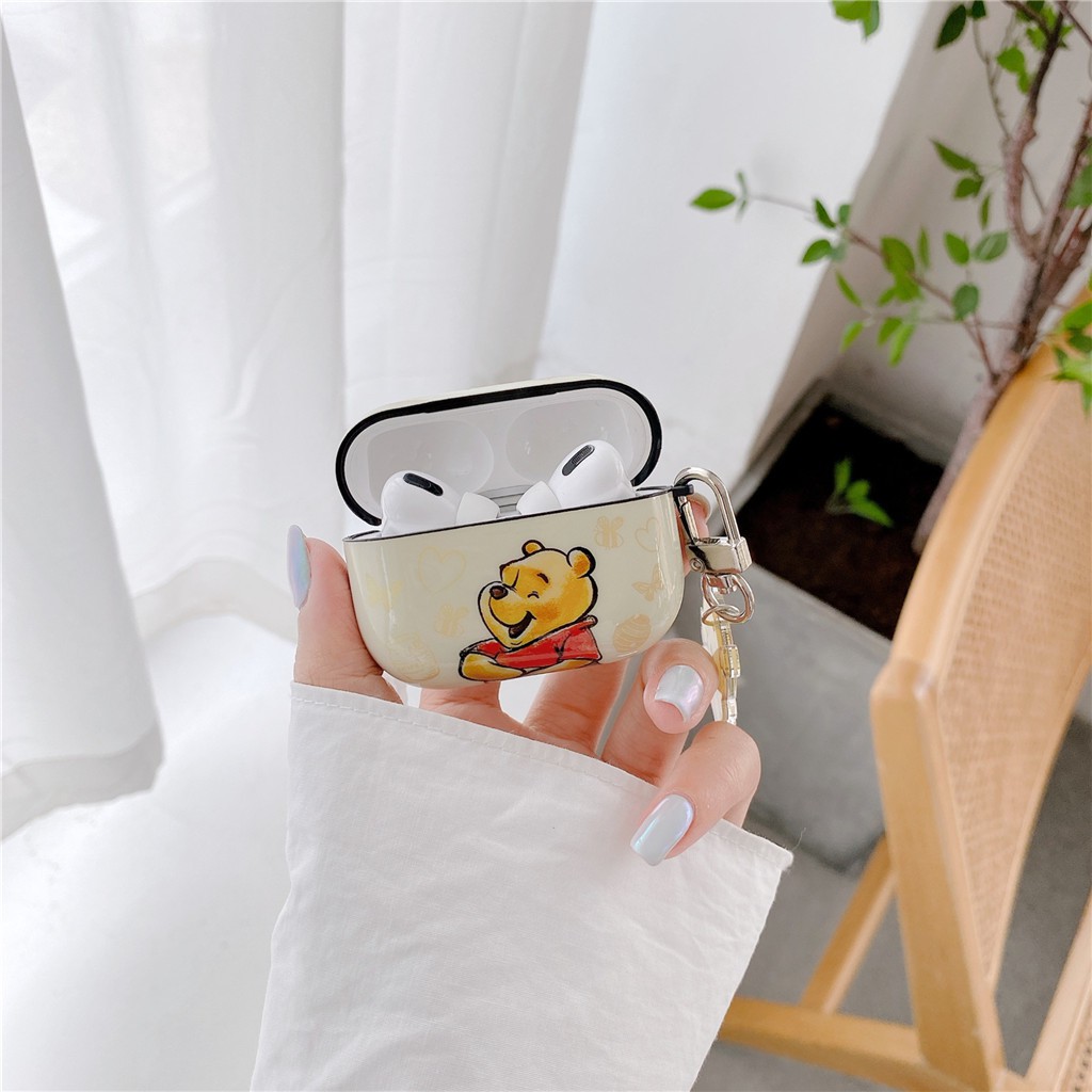 Vỏ gấu Pooh/Stitch hoạt hình IMD cho hộp tai nghe iPhone AirPods Pro AirPods 1/2
